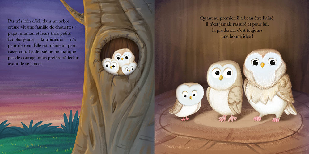 Chouette a peur - album Livres La family shop