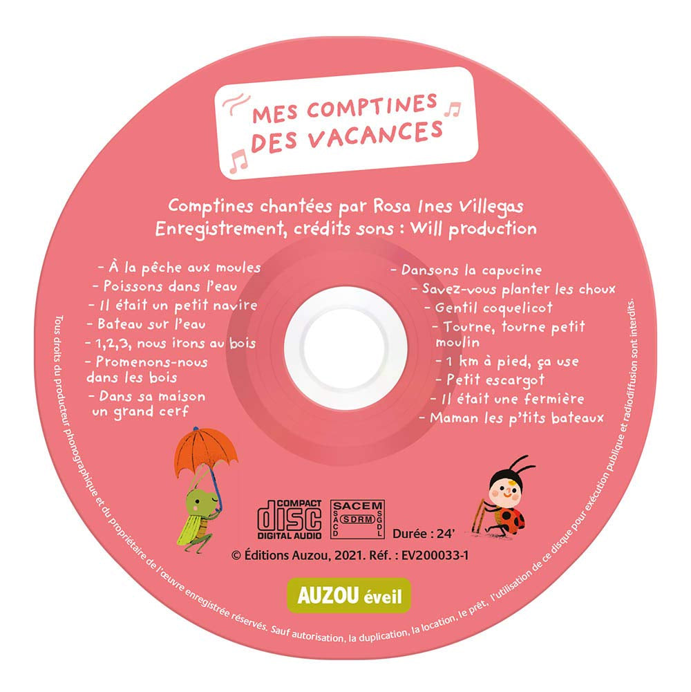 Mes comptines des vacances de Maria Neradova Livres La family shop
