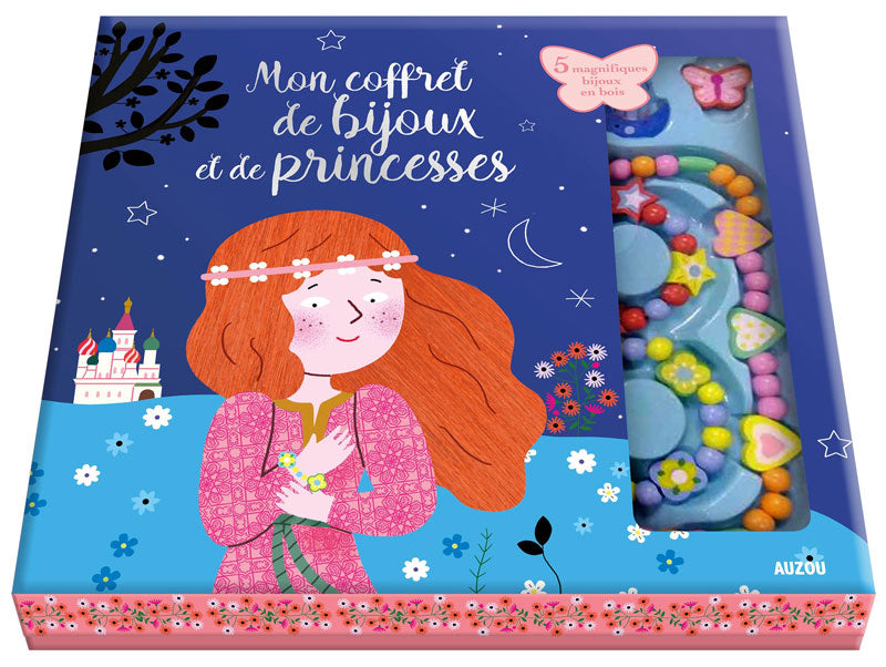 Mon coffret de bijoux et de princesses - 1 Album et 5 bijoux en bois Livres La family shop