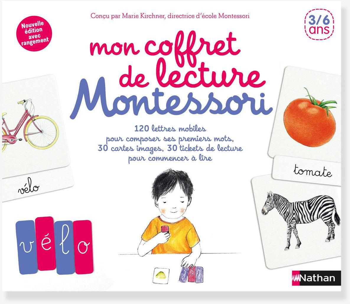 Mon coffret de lecture Montessori - 1P - 2P et 3P Montessori & Steiner La family shop