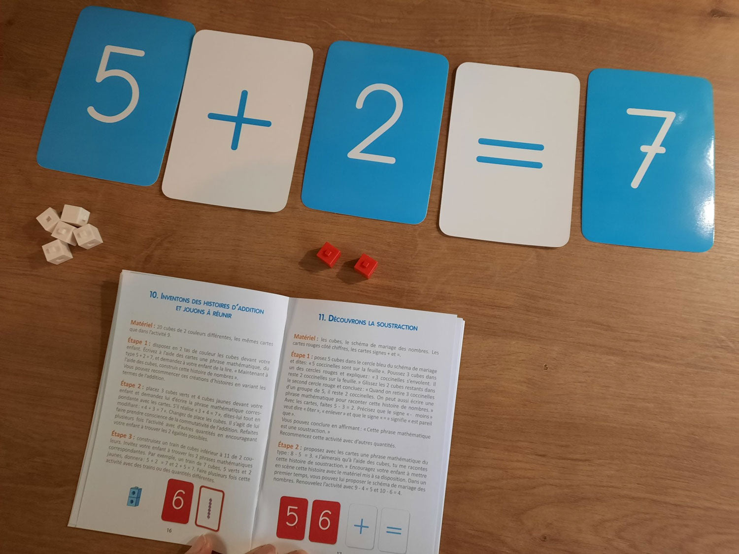 Mon grand coffret pour apprendre les maths avec Montessori et Singapour Montessori & Steiner OLF - Larousse - +1.-