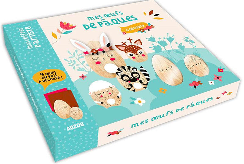 Coffret de Pâques: mes jolis oeufs en bois à décorer Jeux & loisirs créatifs La family shop