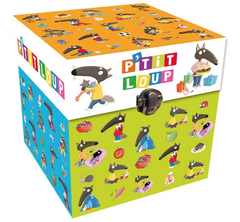 Ma bibliothèque cubes P'tit Loup: 4 livres P'tit Loup et 6 cubes Livres La family shop