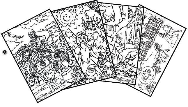 Contes et légendes - Tableaux de velours à colorier - Dès 3 ans Jeux & loisirs créatifs La family shop