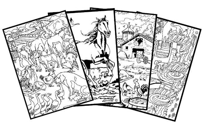 Animaux de la ferme - Tableaux de velours à colorier Jeux & loisirs créatifs La family shop