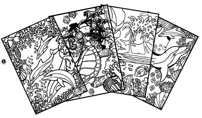 Animaux marins - Tableaux de velours à colorier Jeux & loisirs créatifs La family shop