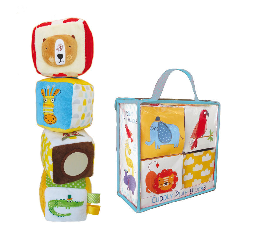 Cubes tissu et livre d'éveil - Les animaux sauvages - Bébé dès 6 mois Jeux & loisirs créatifs Dilisco