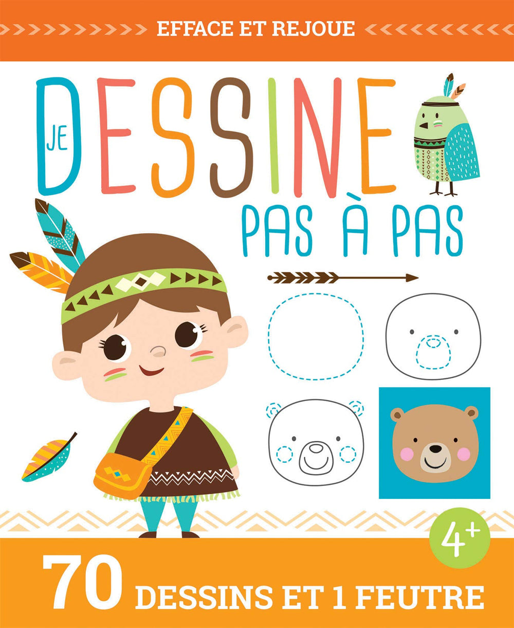 Je dessine pas à pas - efface et rejoue Cahiers de jeux La family shop
