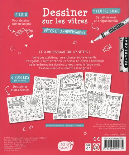 Dessiner sur les vitres - Fêtes et Anniversaires - de 3 à 6 ans Jeux & loisirs créatifs La family shop