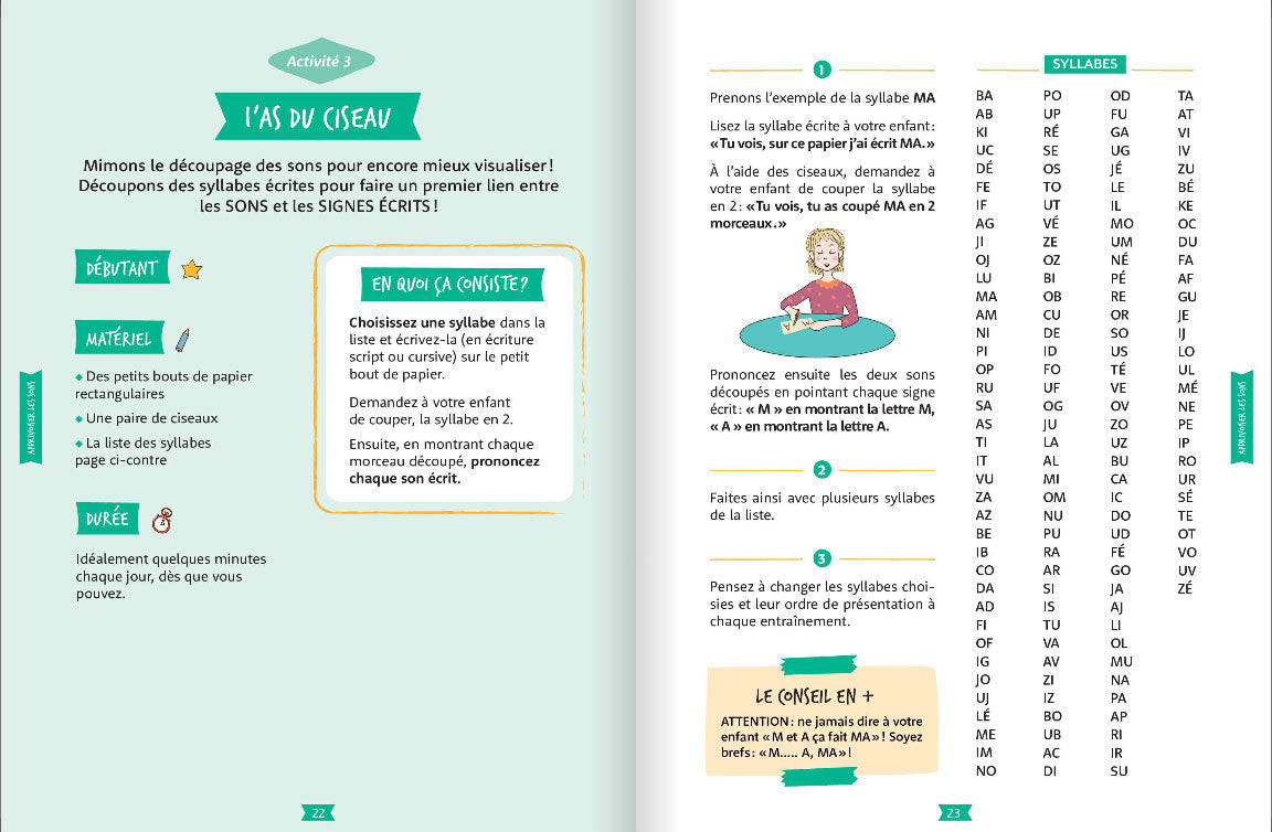 J'aide mon enfant en difficulté de lecture - 1-6 ème harmos Dyslexie et concentration OLF