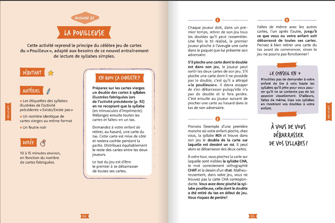 J'aide mon enfant en difficulté de lecture - 1-6 ème harmos Dyslexie et concentration OLF