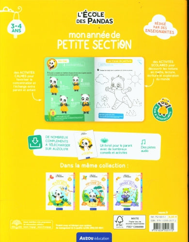 L'école des Pandas - Mon année de petite section - Eveil Cahiers de jeux La family shop