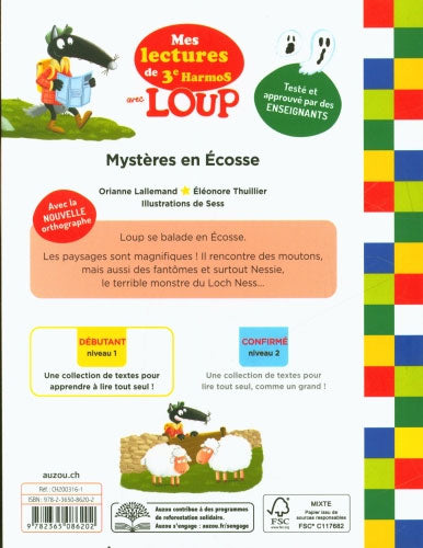 Loup en 3ème harmos - N1 - Mystères en Ecosse Livres La family shop