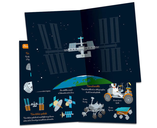 Cahier de jeux: je découvre l'espace - Autocollants Cahiers de jeux OLF