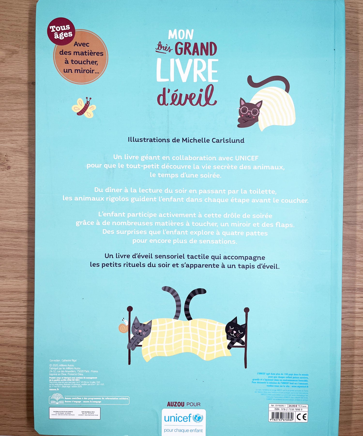 Mon très grand livre d'éveil pour tout-petits: Bonne nuit les animaux Livres La family shop