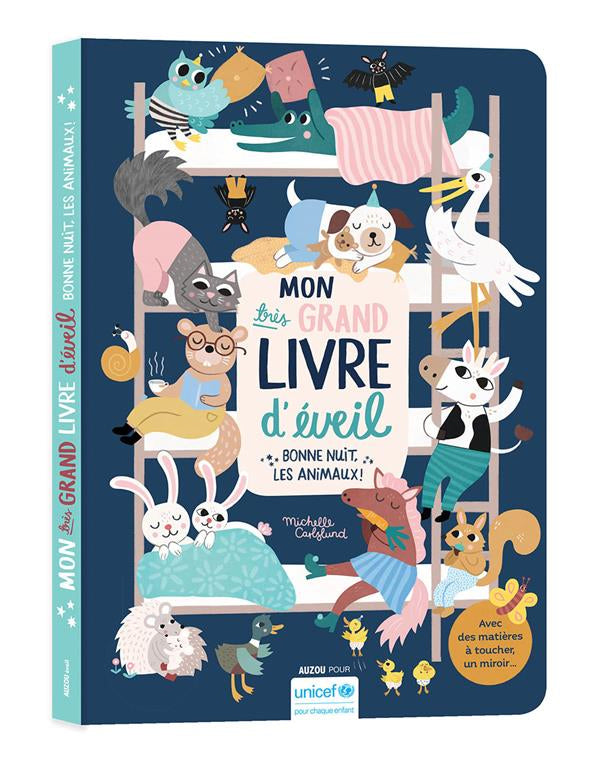 Mon très grand livre d'éveil pour tout-petits: Bonne nuit les animaux Livres La family shop