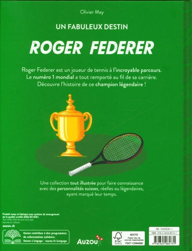 Roger Federer : un fabuleux destin Livres Auzou - OLF