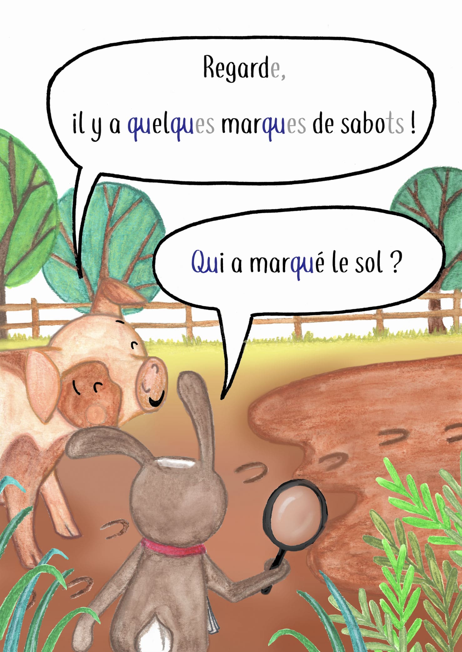 Petit Détective : Panique à la ferme - N2: 3P - Les QU Livres OLF