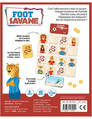 Cartes et stratégie: foot savane - 7 ans Jeux & loisirs créatifs La family shop