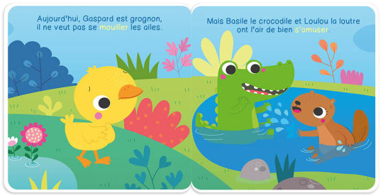 Livre de bain: Coffret de bain - Livre de bain et jeu - Gaspard le canard Livres La family shop