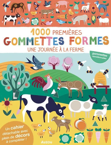 1000 premières gommettes - Une journée à la ferme - De 3 à 5 ans. Cahiers de jeux OLF