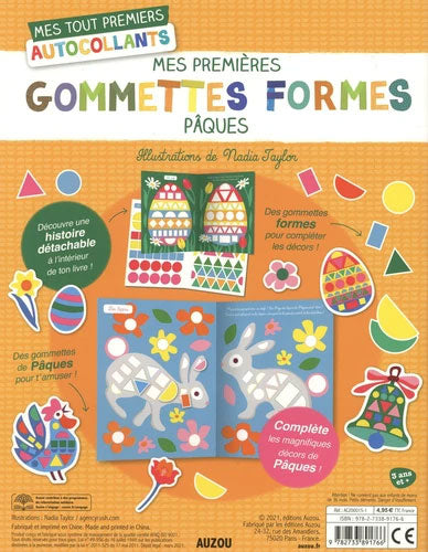 Mes 250 premières gommettes de Pâques - De 3 à 5 ans Cahiers de jeux La family shop