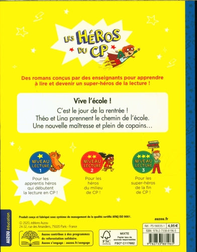 Les héros de la 3P - Vive l'école ! Livres La Family Shop