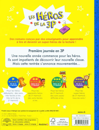 Les héros de la 3P : Première journée en 3P! Niveau 1 Livres La Family Shop