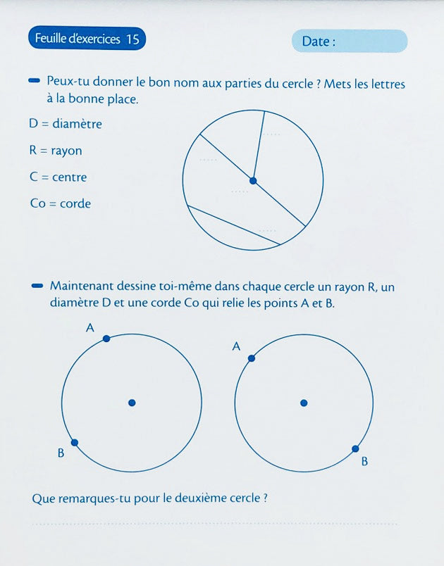 9-10 ans - Exercices de géométrie - 5ème - 6ème harmos Appuis scolaires La family shop