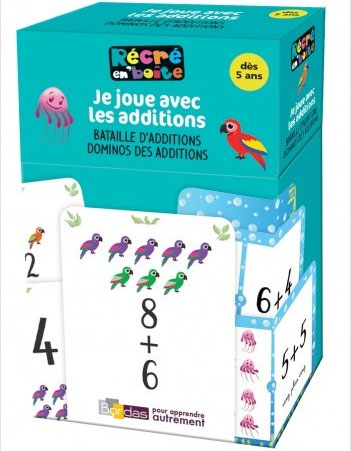 Je joue avec les additions : bataille d'additions, dominos des additions - 2-4P Jeux & loisirs créatifs La family shop