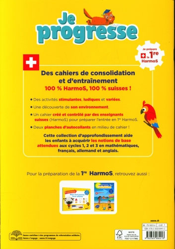Mes premières activités - J'entre en 1ère HarmoS - Cahier Je Progresse Appuis scolaires La family shop