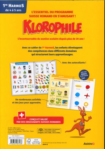 1ère harmos - Mon année de 1P - Klorophile - Maths- Français et jeux. Appuis scolaires OLF