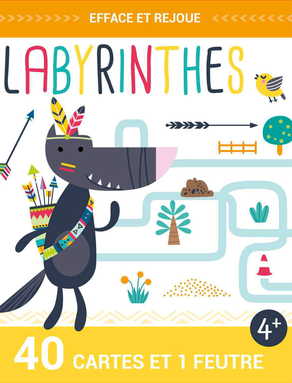 Labyrinthes - efface et rejoue Cahiers de jeux La family shop