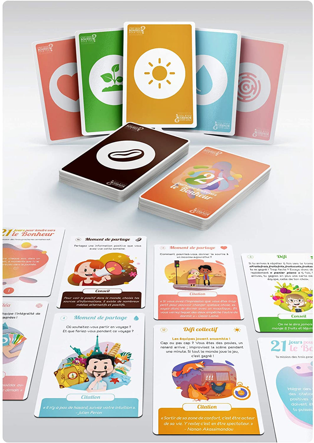 C'est quoi le bonheur pour vous? Jeu de cartes Jeux & loisirs créatifs La family shop