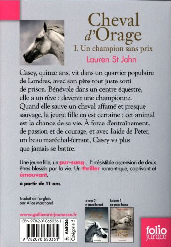 Cheval d'orage - Tome 1: Un champion sans prix Livres La Family Shop