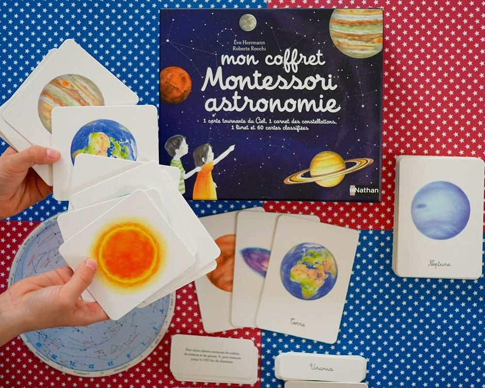 Coffret : Mon coffret Montessori astronomie - Dès 5 ans Montessori & Steiner La family shop