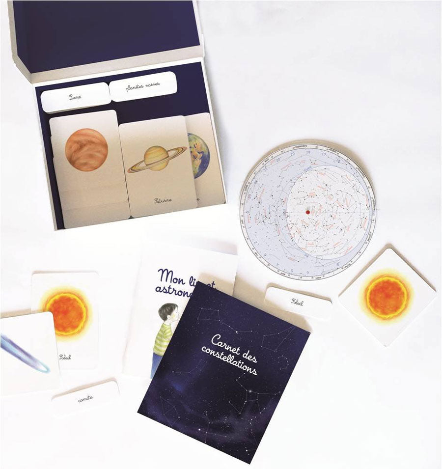 Coffret : Mon coffret Montessori astronomie - Dès 5 ans Montessori & Steiner La family shop
