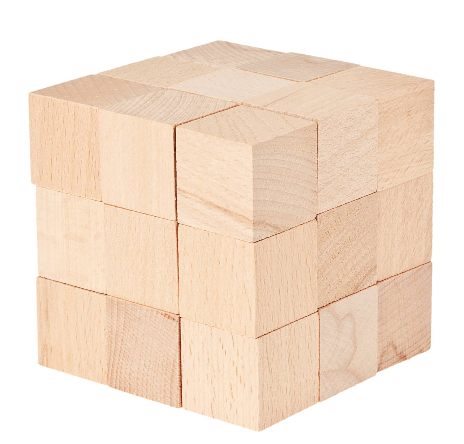SOMA jeu de cubes en bois - casse-tête. Grande taille Dyslexie et concentration Opitec