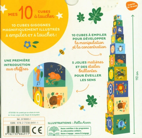 Mes cubes gigognes, coffret de jeu à empiler et toucher Jeux & loisirs créatifs La family shop