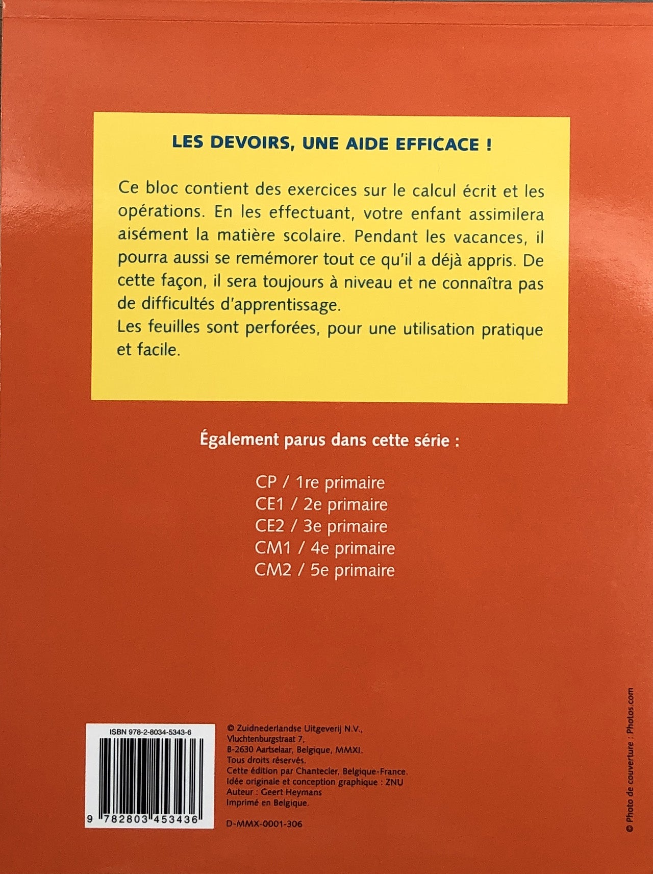 10-11 ans - Cahier de calcul écrit et opérations - 7ème - 8ème harmos. Appuis scolaires OLF