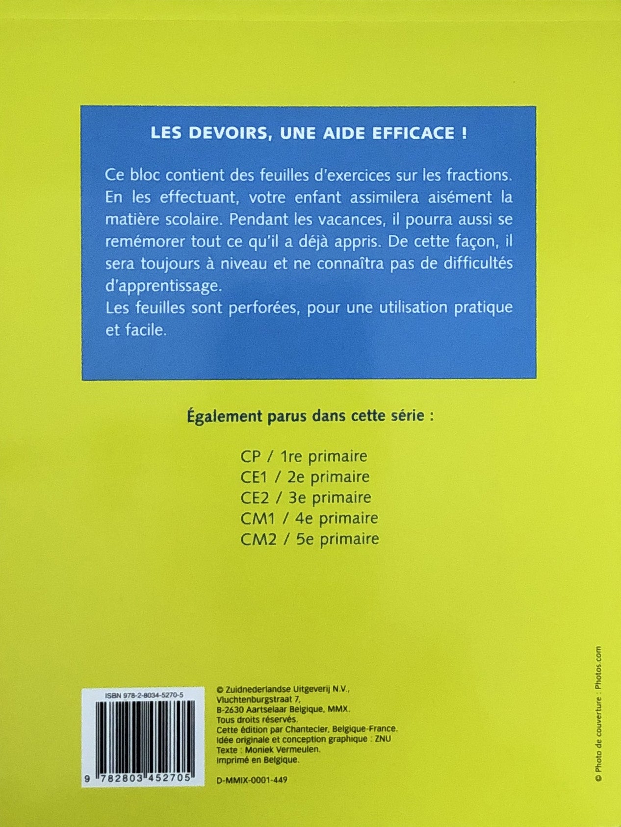 9-10 ans - Exercices de fractions - 5ème-6ème harmos Appuis scolaires La family shop