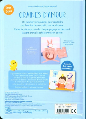 Graines d'Amour, un livre puzzle dès 18 mois Livres La family shop