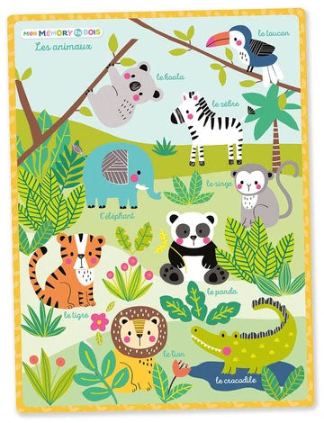 Jeu de memory en bois - Les animaux - Dès 24 mois Jeux & loisirs créatifs La Family Shop