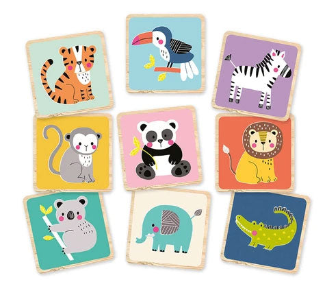 Jeu de memory en bois - Les animaux - Dès 24 mois Jeux & loisirs créatifs La Family Shop