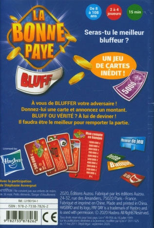 La bonne paye: bluff? Seras-tu le meilleur bluffer - Mon jeu de cartes Jeux & loisirs créatifs La family shop