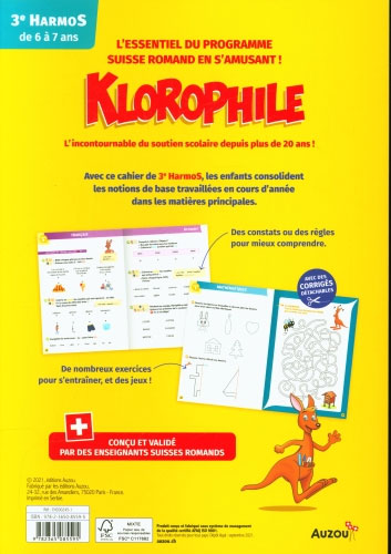 3ème harmos - Mon année de 3P - Klorophile - Maths- Français et jeux - 3ème harmos Appuis scolaires OLF