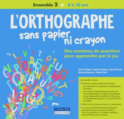 L'orthographe sans papier ni crayon Jeux & loisirs créatifs La family shop