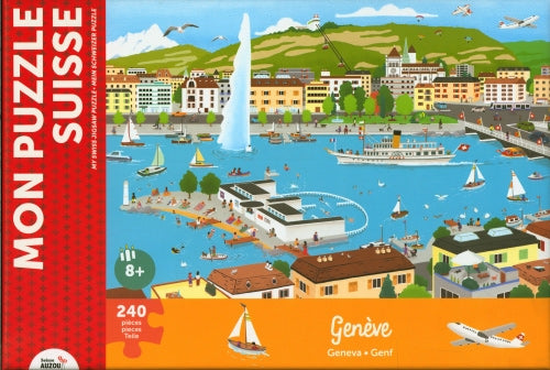 Mon puzzle Suisse. Genève - Enfant 8 ans - 240 pièces Jeux & loisirs créatifs La family shop
