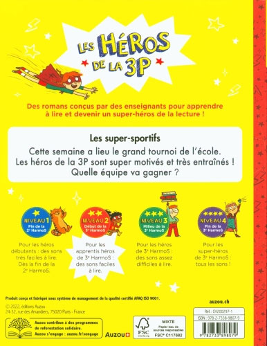 Les héros de la 3P - Les super-sportifs - Niveau 2 : 3ème HarmoS Livres La Family Shop