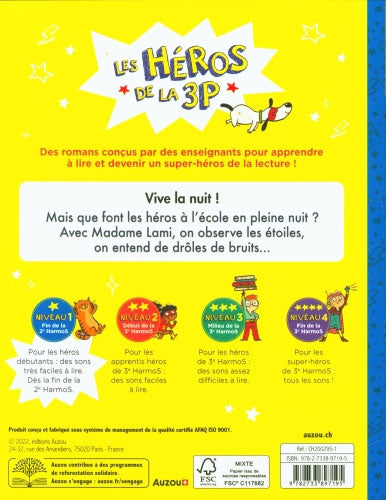 Les héros de la 3P - Vive la nuit ! - Niveau 1 : fin 2ème - 3ème HarmoS Livres La Family Shop